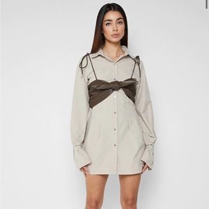 Bralette Shirt Dress